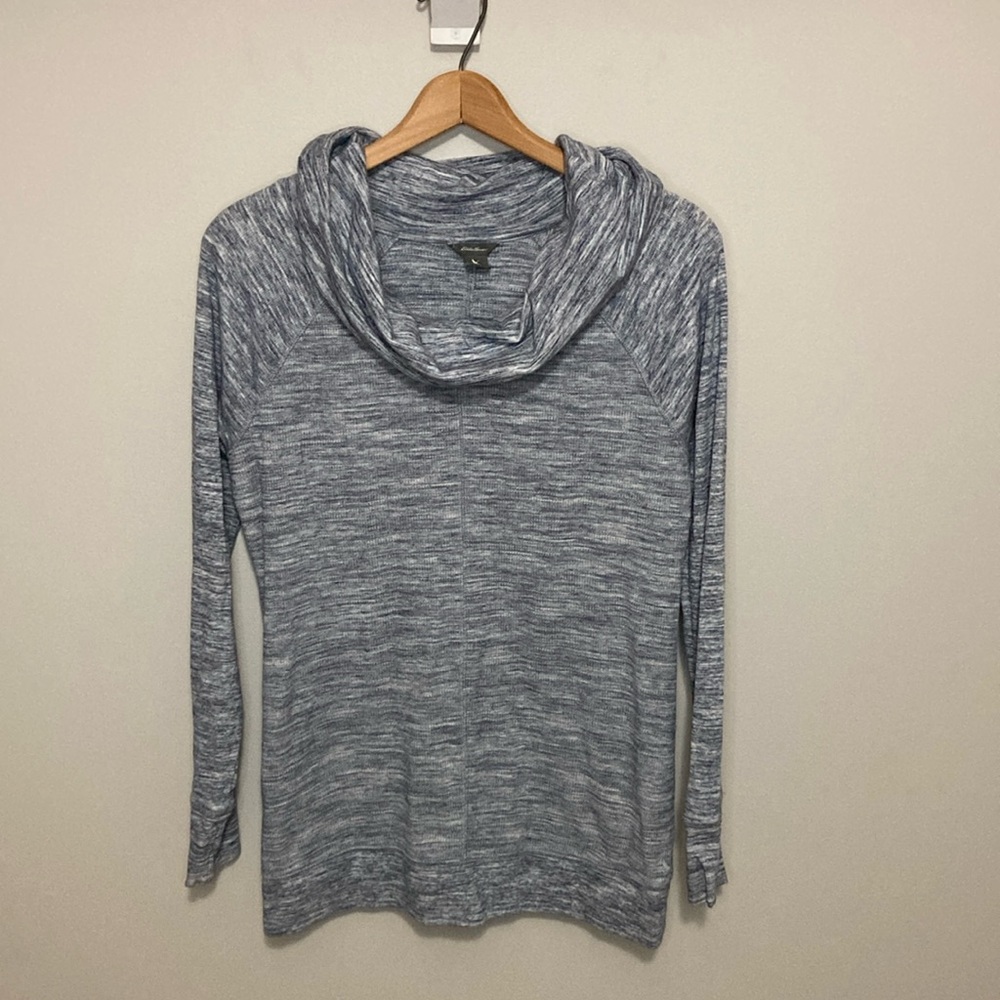 Eddie Bauer Cowl Neck Waffle Shirt, Women’s Size Large